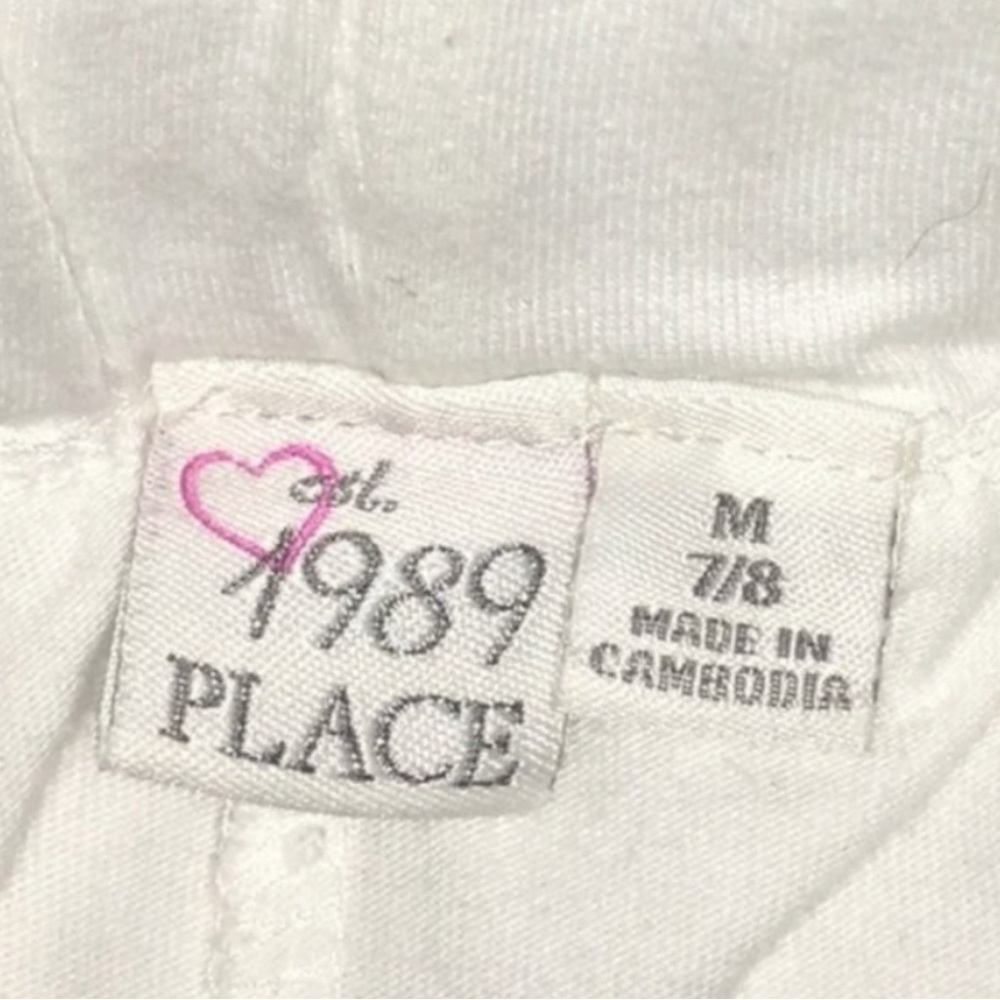 🍉 Children’s Place 2 Piece Outfit T-shirt and White Skirt Skort 4th of July - Picture 8 of 9